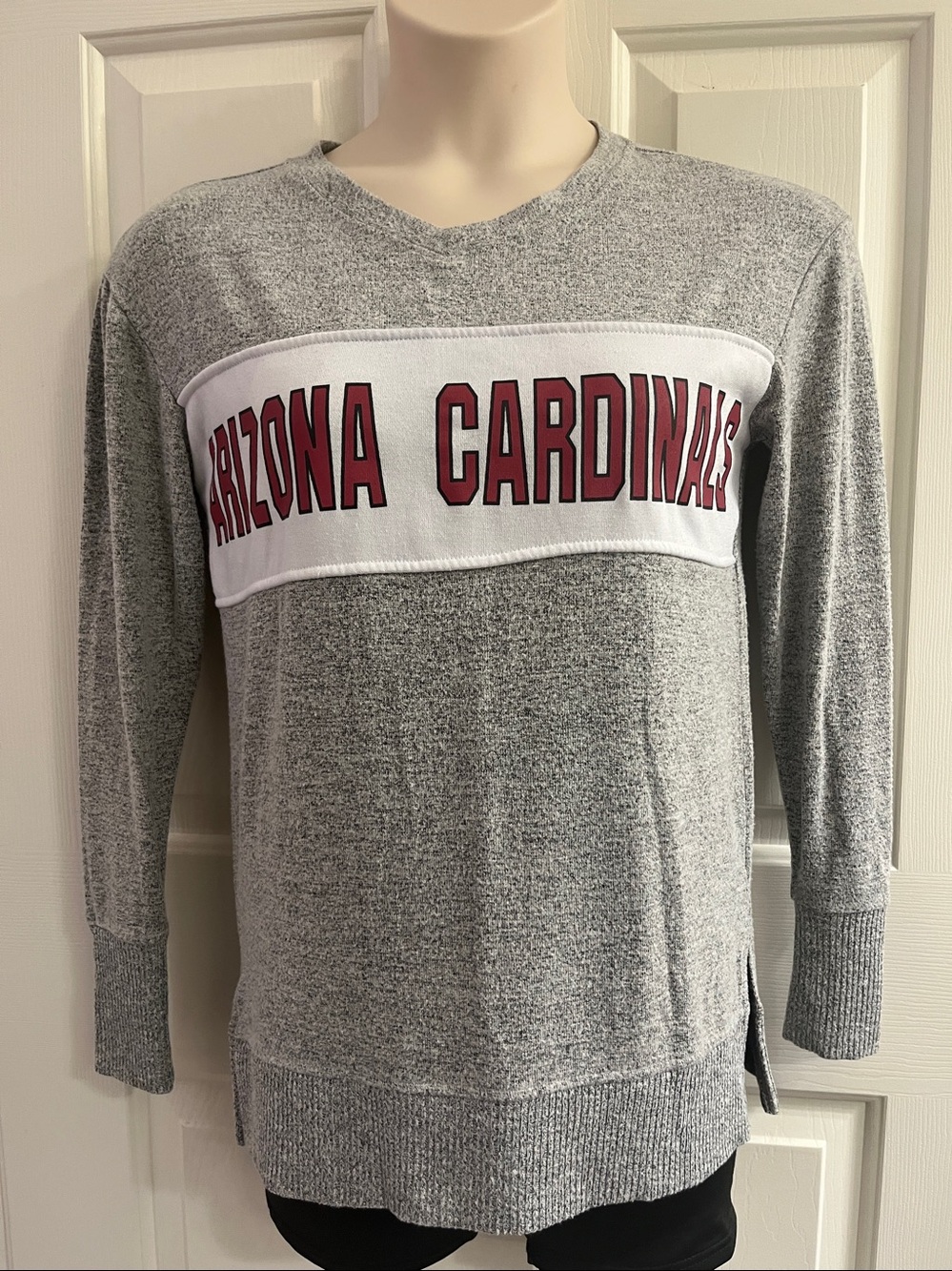NFL Team Arizona Cardinals Gray Pullover Sweatshirt, White Chest Panel Size S